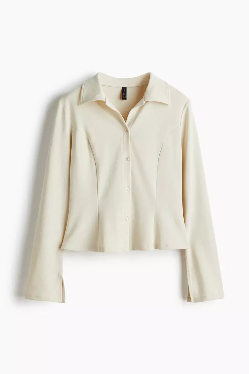 Peplum jersey shirt
