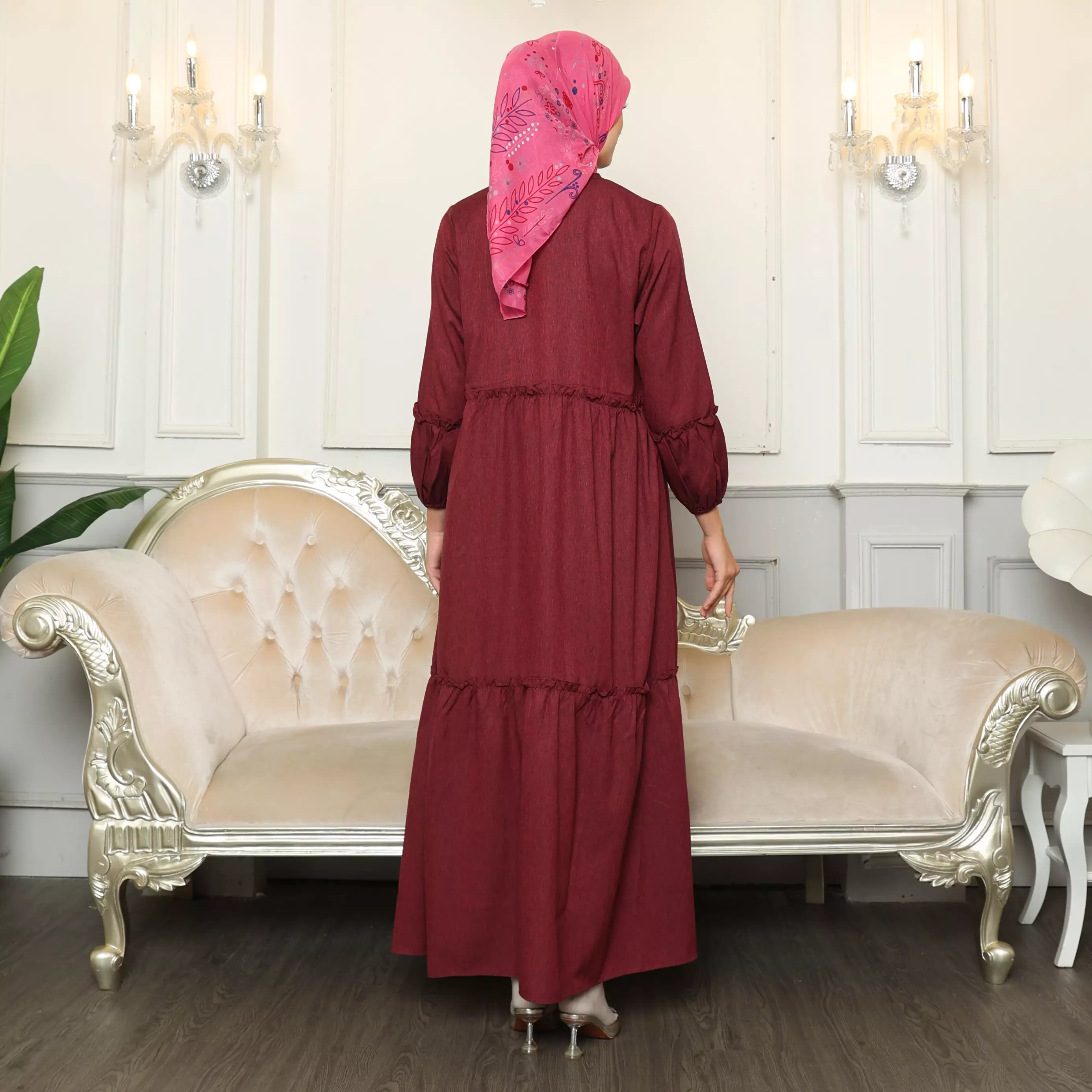 Gamis Sarimbit Wanita GMS 04 Maroon