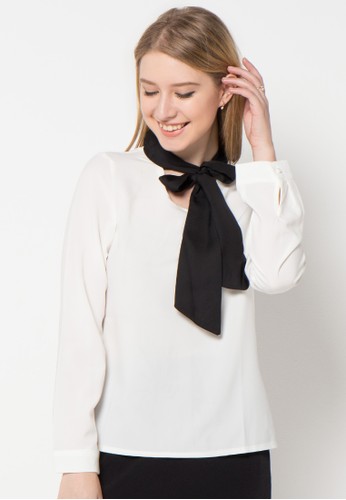 Casual Neck-Tie Blouse