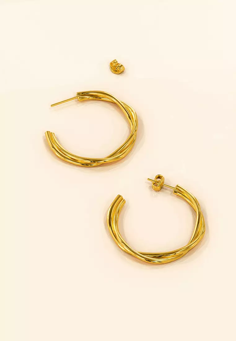 Elsa Gold Stud Earrings