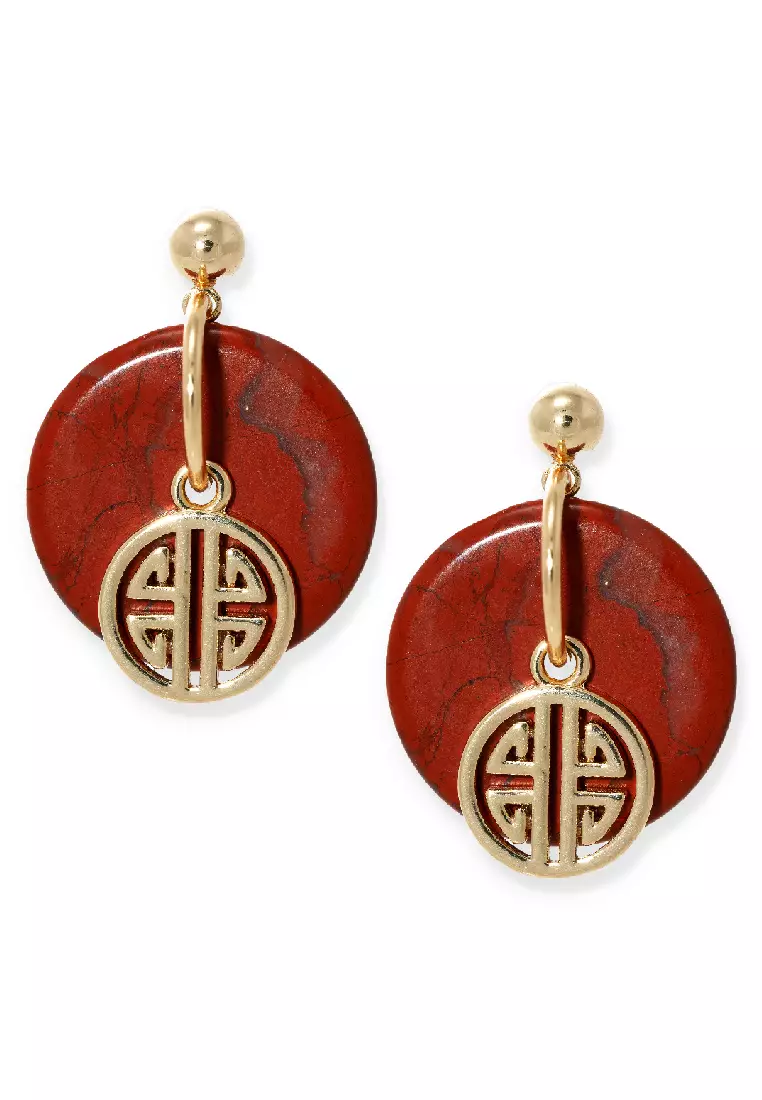 Red cheap anchor earrings