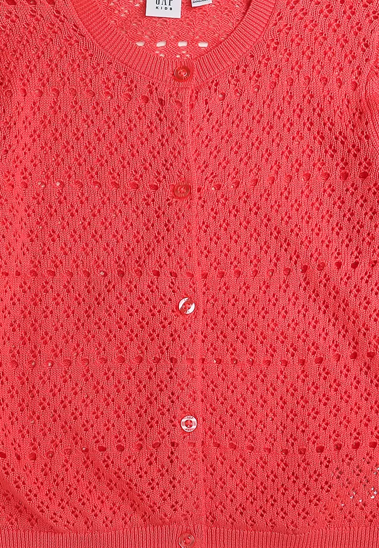 Girls Pointelle Cardigan