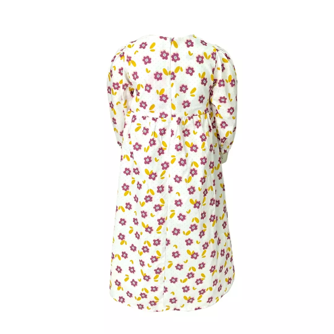 Pingu Gamis Anak Perempuan Printing Flower Ungu 94300231