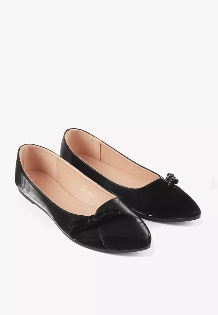 Sepatu Flatshoes Balet Wanita Aksen Pita L.Vira