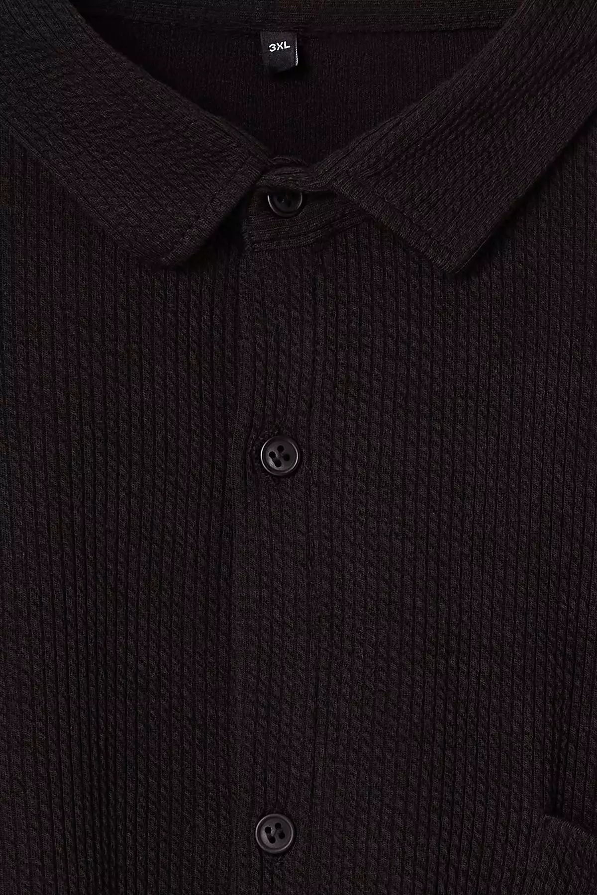 Black Plus Size Camisole Comfortable Knitted Shirt TMNSS25AX00004