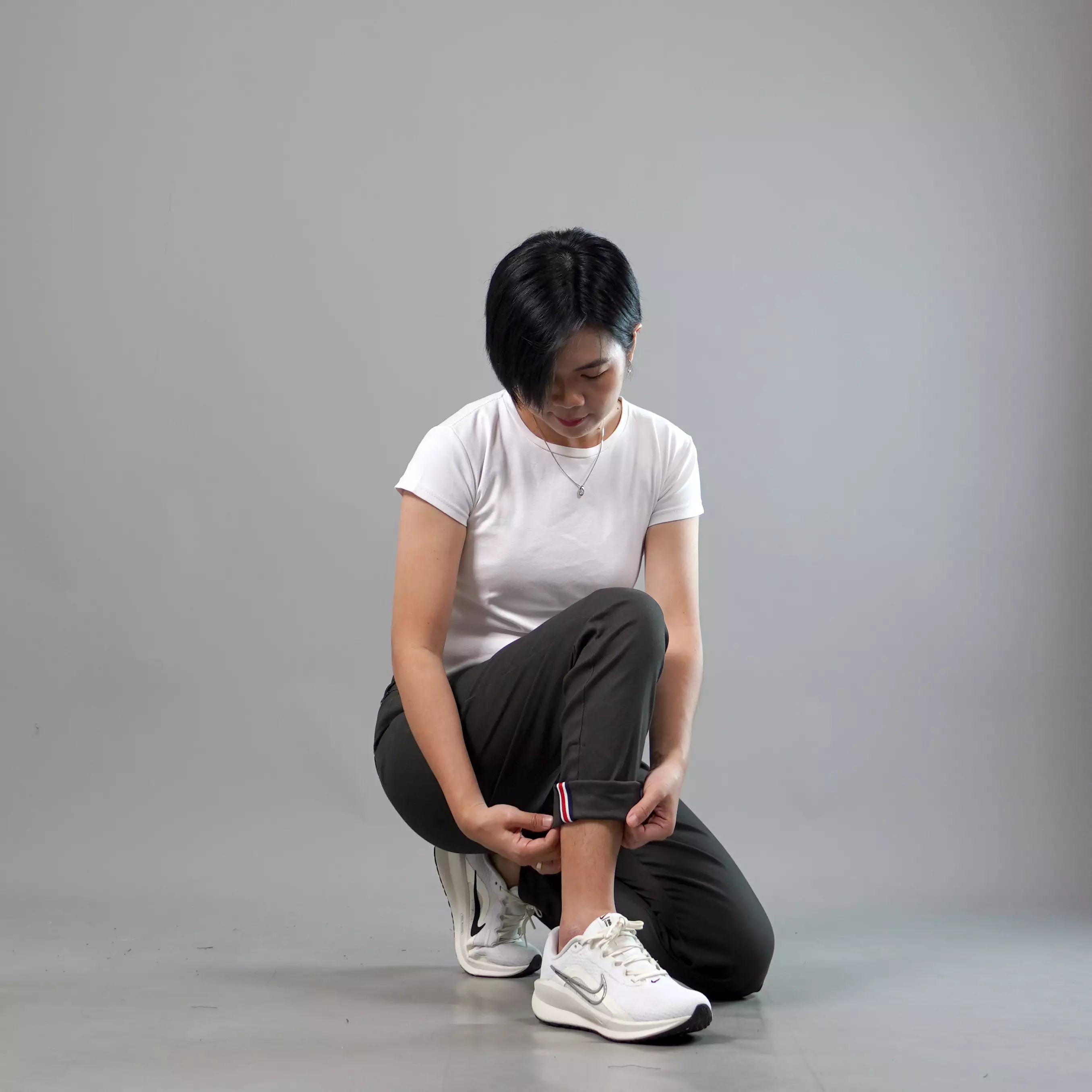  JAVIRE Celana Casual Wanita Celana Panjang Wanita Chino Pants Wanita - ABU TUA