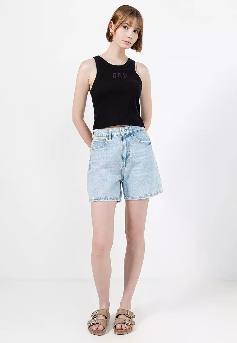 Buy GAP Ribbed Logo Cropped Tank Top 2026 Online | ZALORA