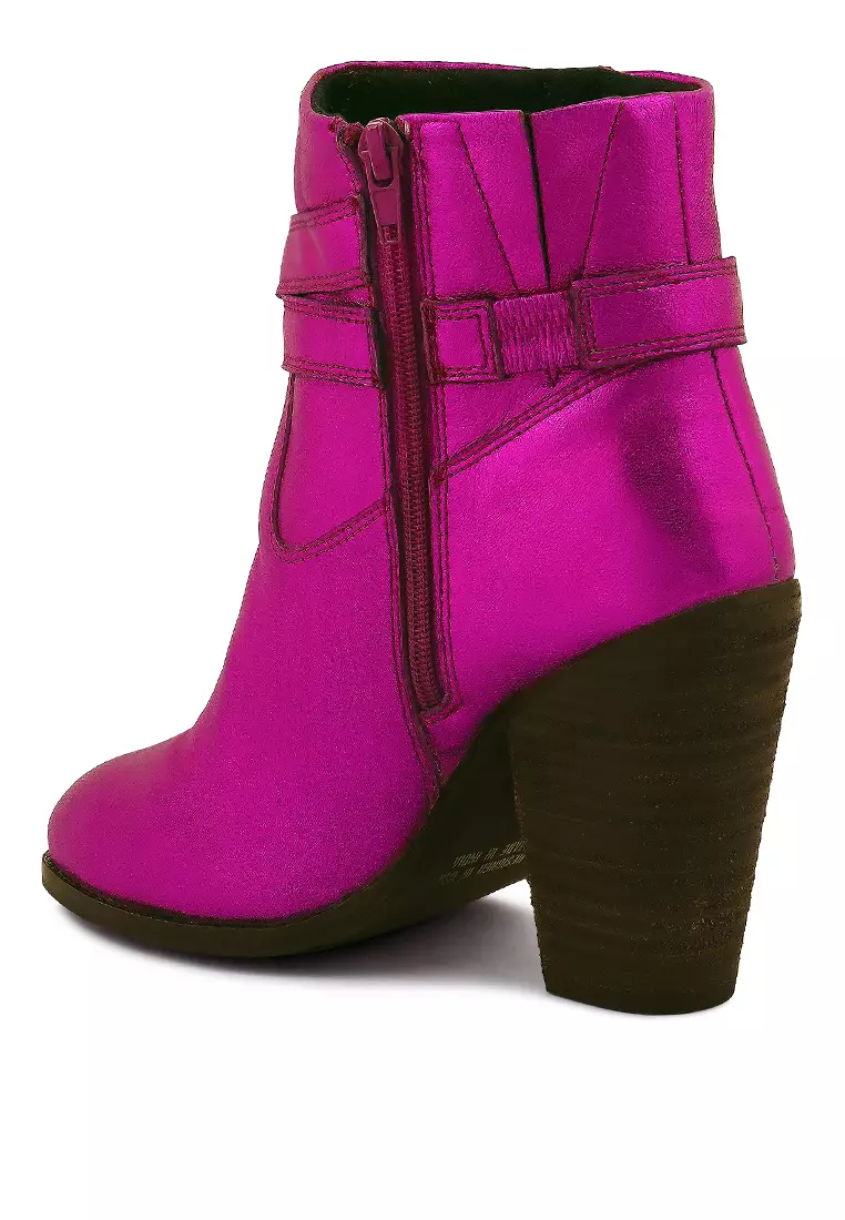 pink ankle boots heels