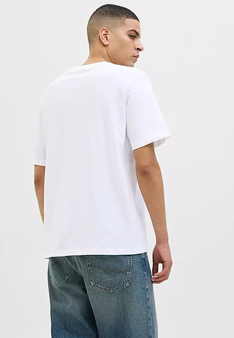 Short Sleeves Chest Crew Neck Tee
