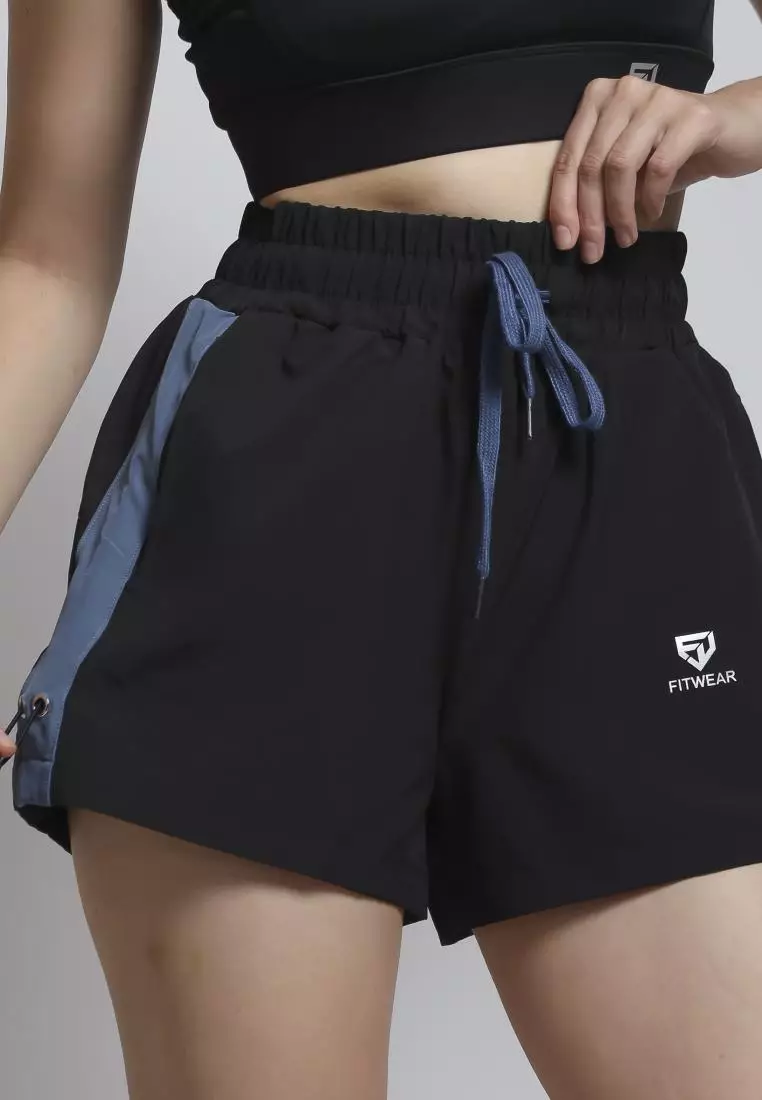 Fitwear - Celana Pendek Big Size Olahraga Wanita VICTORIA LIST MICROFIBRE - LIST SKY BLUE