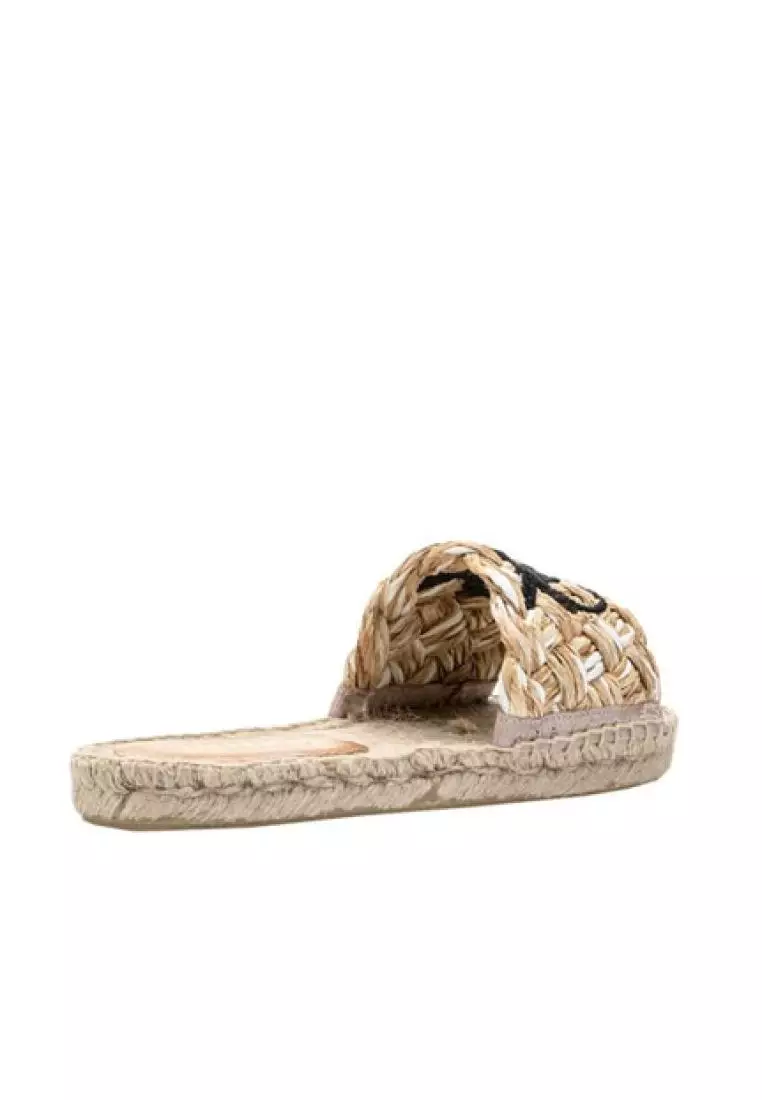 Buy Pinko Love Birds raffia slip-ons Online | ZALORA Malaysia