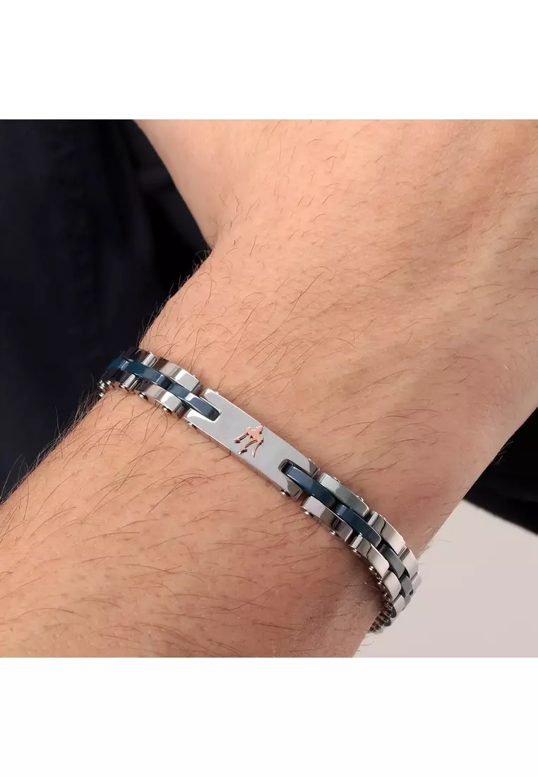 Maserati Jewels 210mm Men's Stainless Steel Bracelet JM220ASR08 (Adjustable)