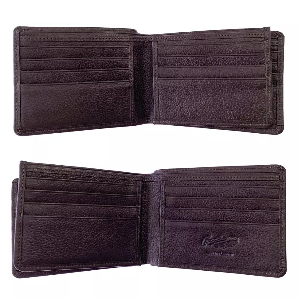Crocodile C703DR Dompet RFID Tri-fold Wallet Leather Kulit Original - Coklat