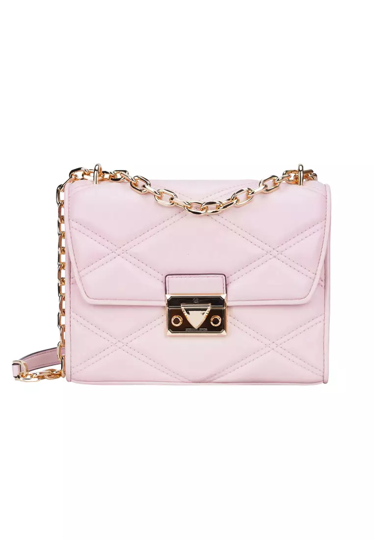 Michael kors quilted floral camera bag top