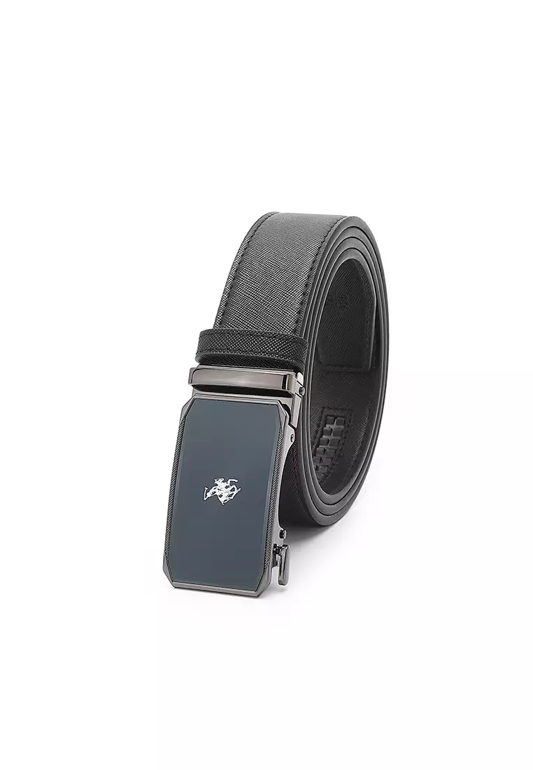 Gift Set - Leather RFID Wallet + 35mm Automatic Buckle Belt (禮盒 - 皮具錢包 + 腰帶) - 黑色