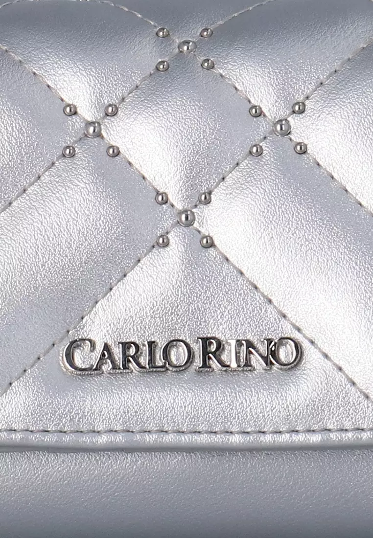 Buy Carlo Rino Glen Quilted Bi-Fold Wallet - Silver 2026 Online | ZALORA
