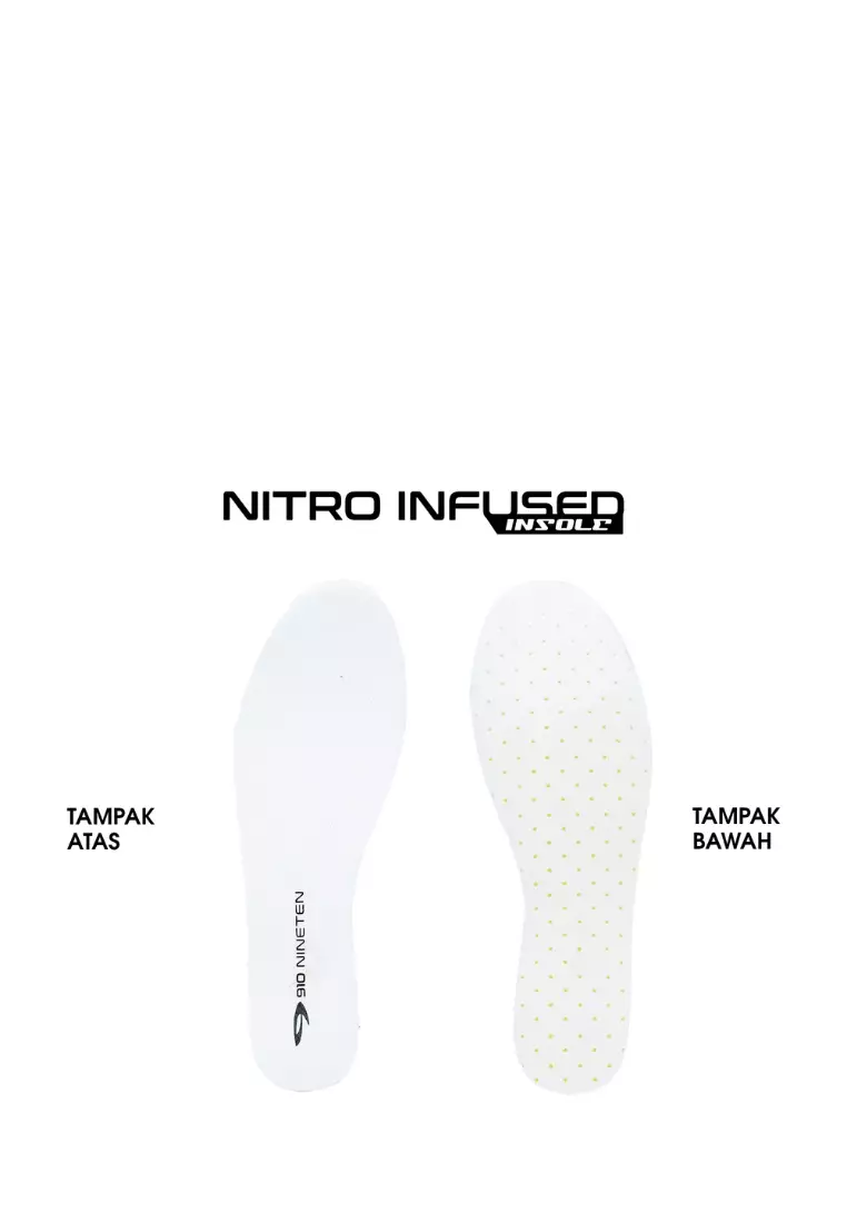 910 Nineten Haze MIRAEIGE Sepatu Lari - Hitam/Pink/Tosca