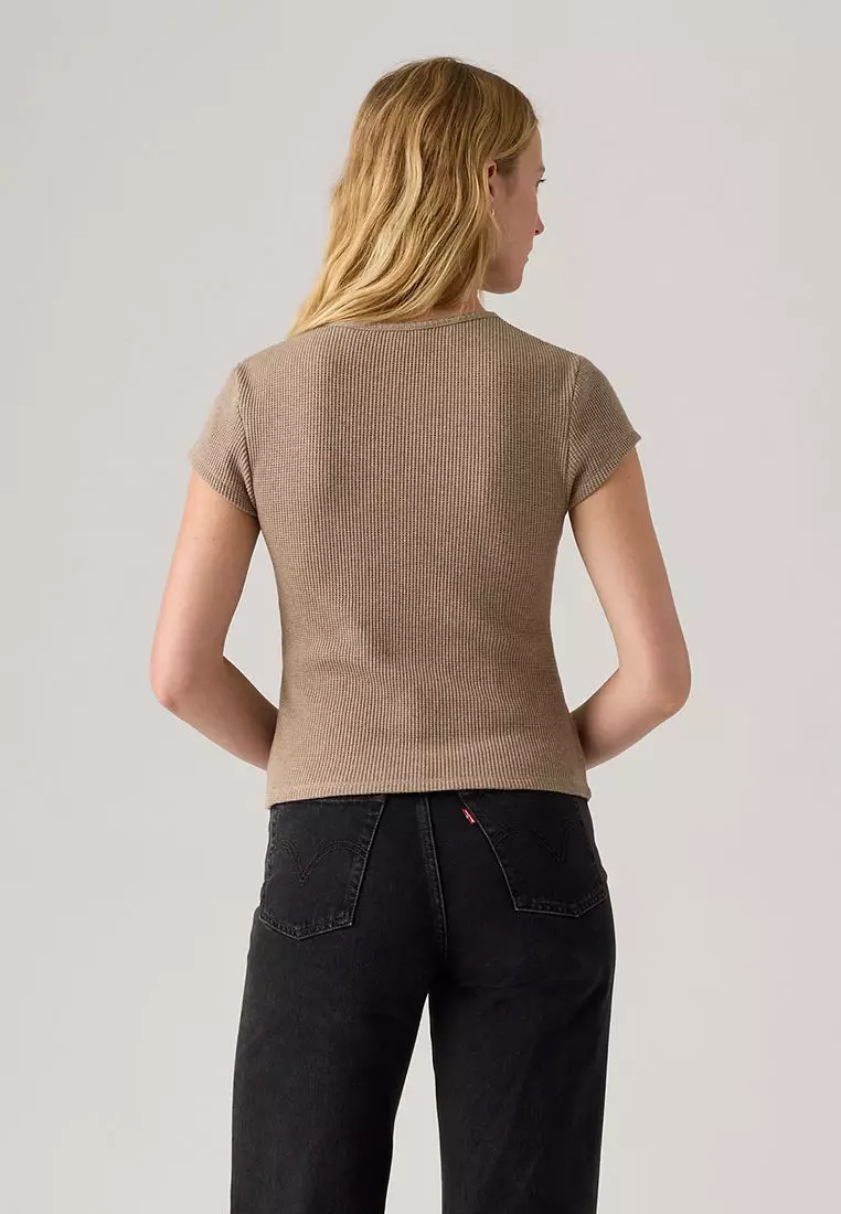 Levi's® Women's Dry Goods Waffle Cap-Sleeve Tee (003PW-0003)