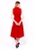 nicole red nicole Modern Mandarin Collar Maxi Dress with Unique Pleated Design On Waist 5DE0EAAAD8A660GS_3