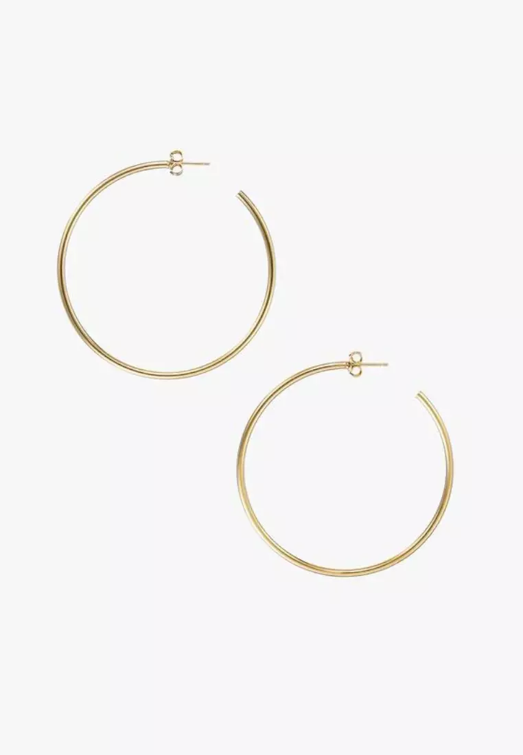 Gold wire sale hoop earrings