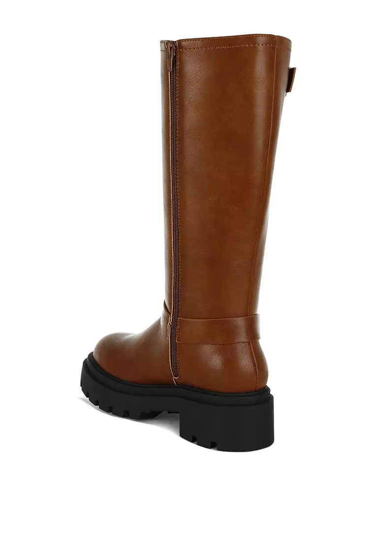 Buy London Rag Harness Detail Long Boots in Tan 2026 Online | ZALORA