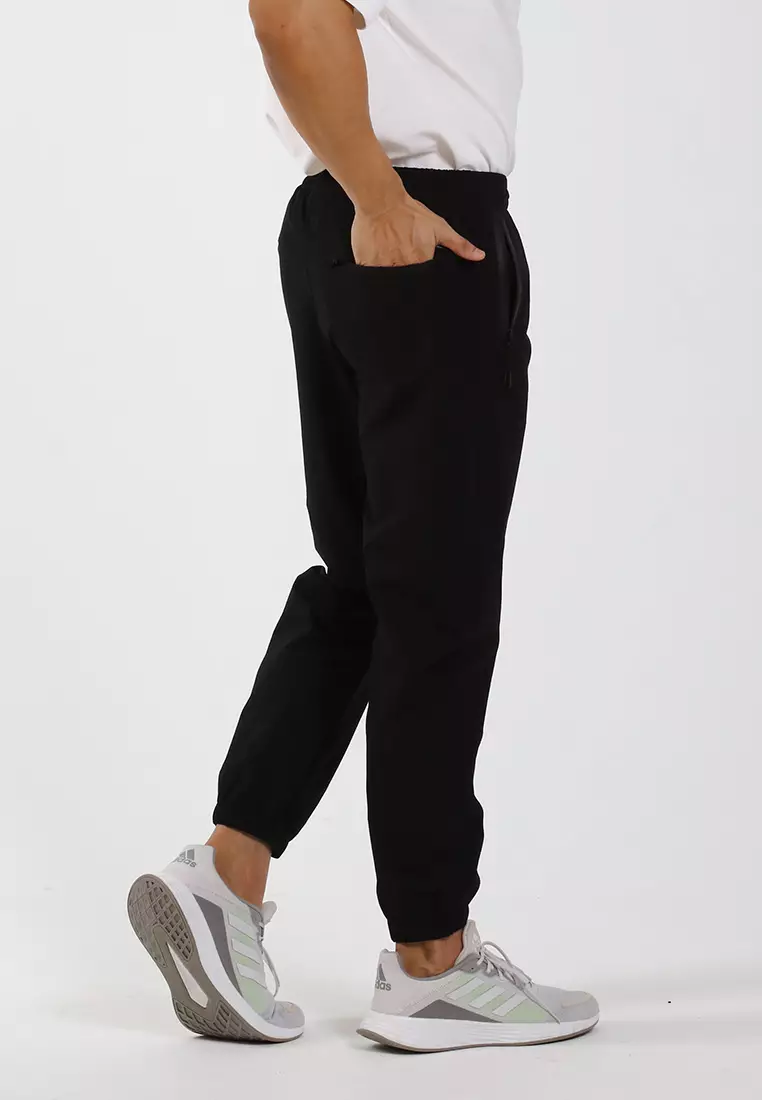 Forest Stretchable Slim Fit Tracksuit Men Track Pants Unisex Track Bottom  - 10787-01Black