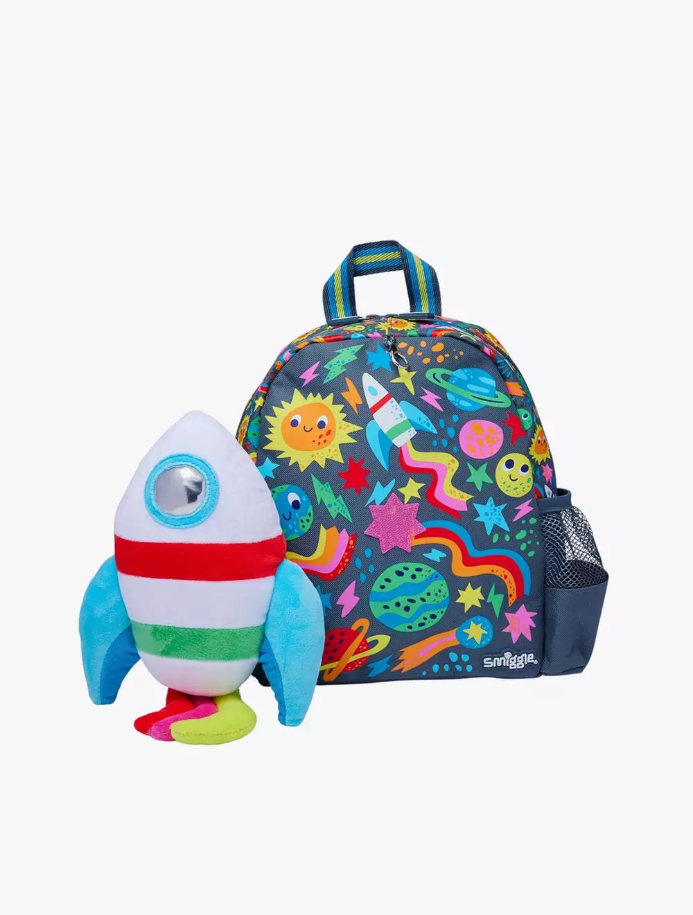 Smiggle Little Journeys Teeny Tiny Backpack With Detachable Plush Toy - IGL458366GRY