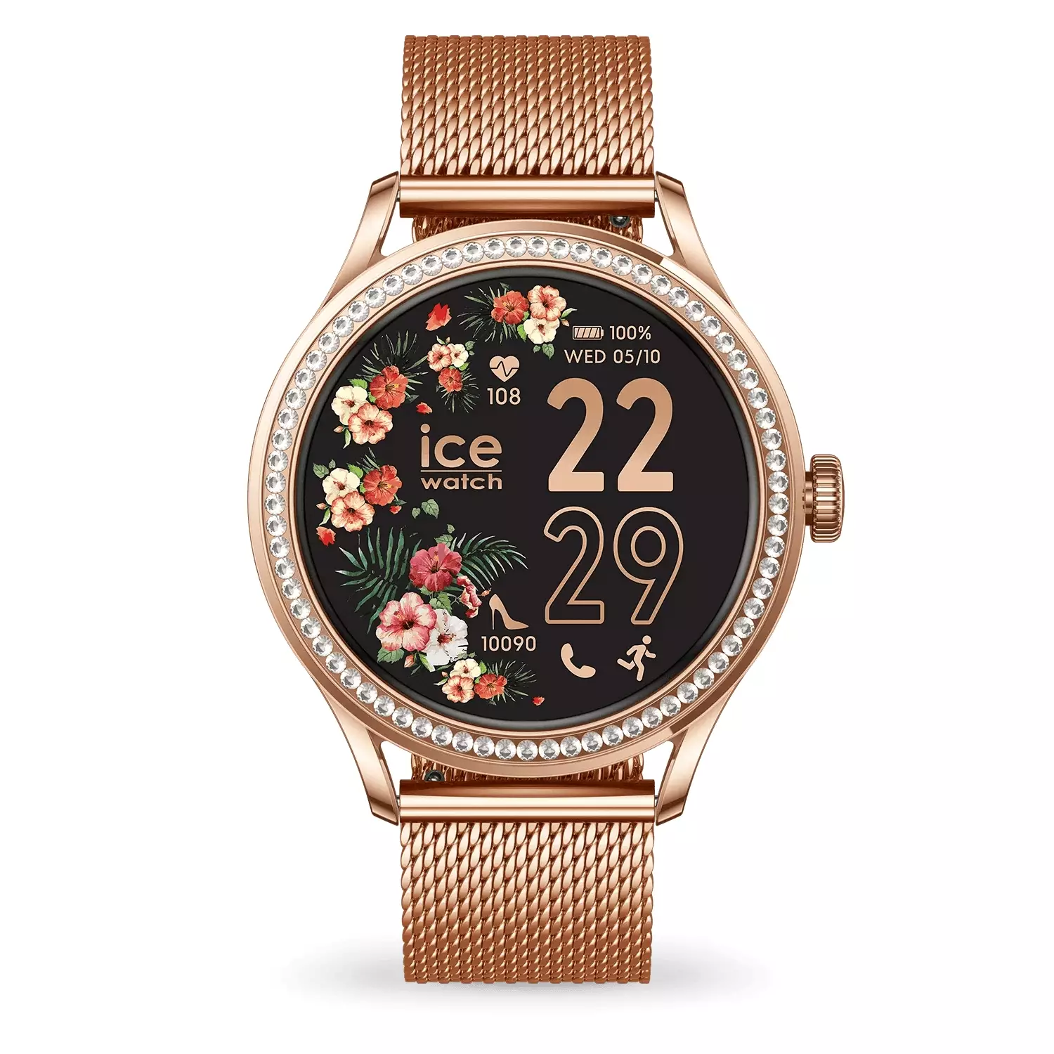 ICE Smart Watch ST 2.0 round AMOLED 1.20 - Rose-Gold 39mm | Bluetooth | Fitness Tracker [025317]