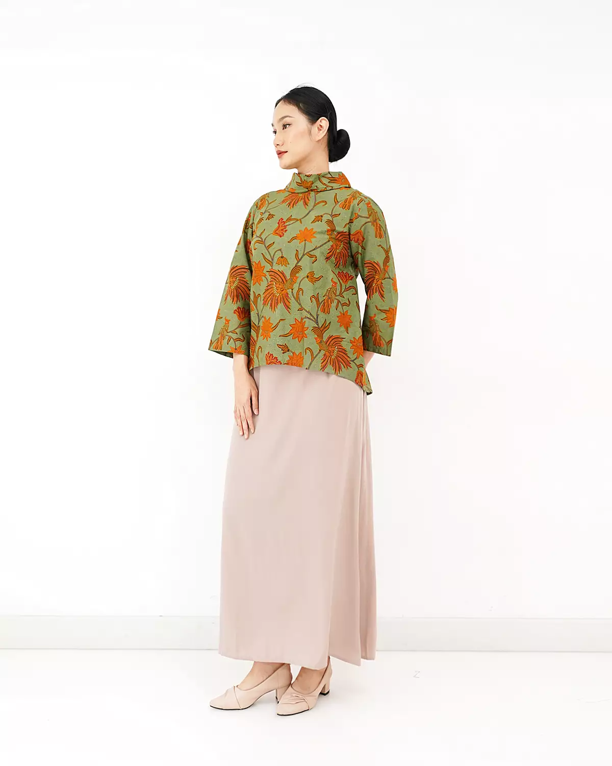 Blouse Lengan Panjang Batik Motif Cendrawasih