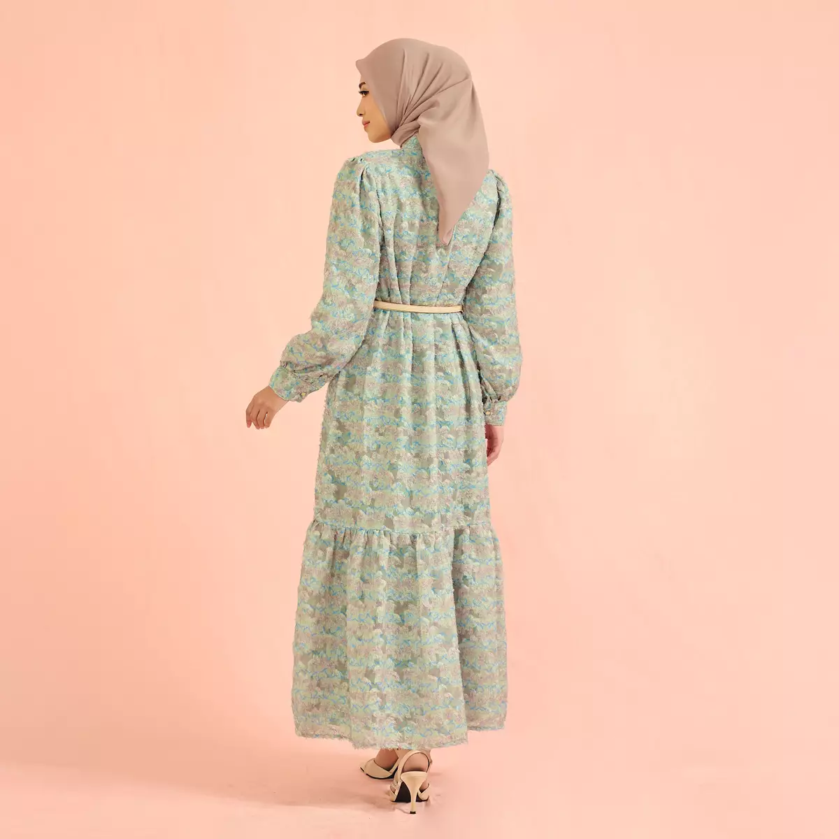 [Raya Collection] ZM Zaskia Mecca - Ruvina Lime Green - Gamis Wanita - Primadona Series Edisi Lilya Senja