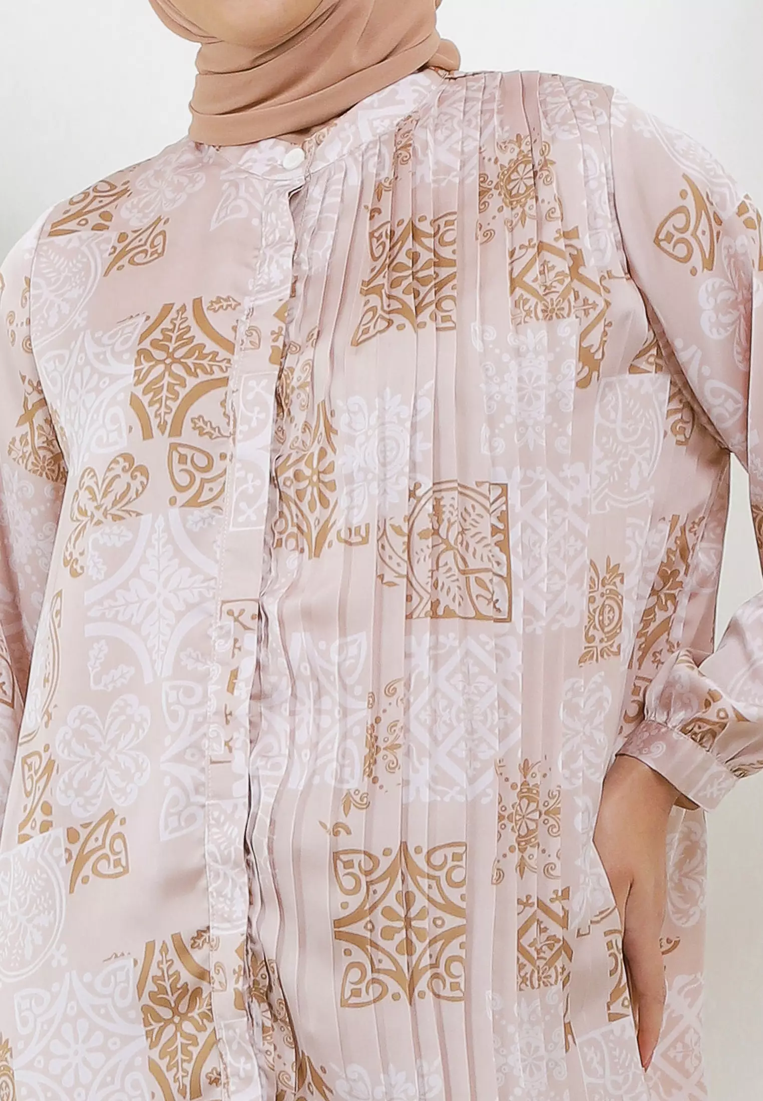 MFMW Geniara Tunik Plisket Salem Motif