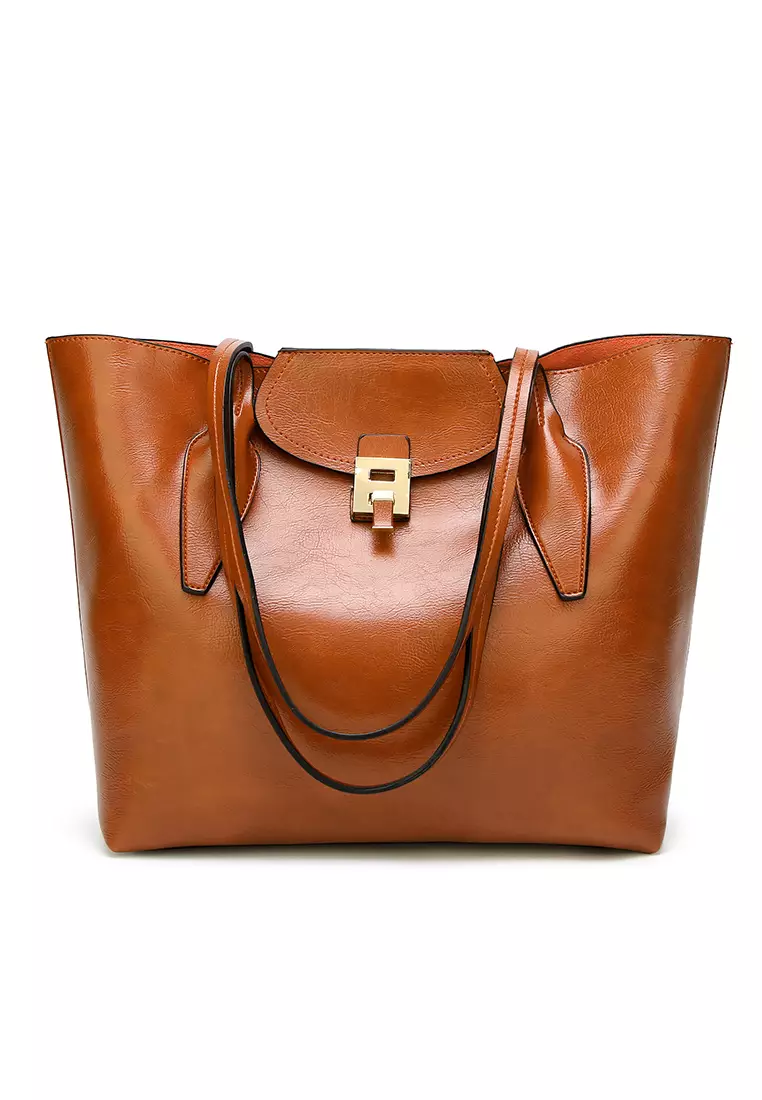 Buy Lara Women Solid Lock Shoulder Bag 2025 Online ZALORA