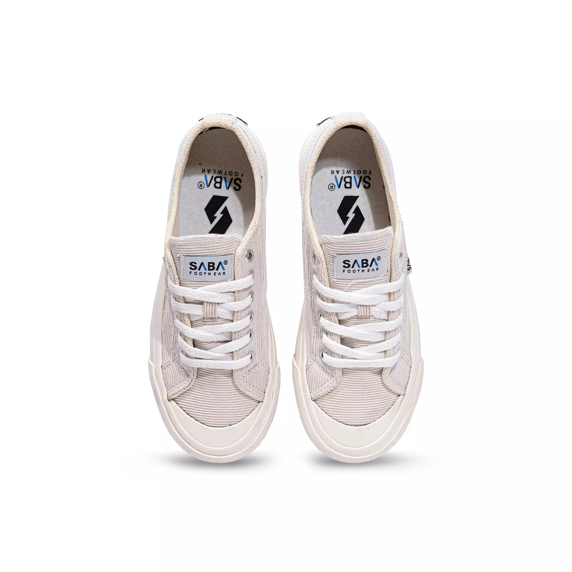 SABA Veloz Corduroy Off White - Sepatu Sneakers Casual Pria Wanita Original 100% VLZC-L-06