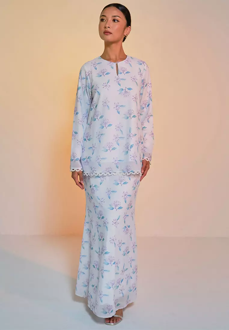 Aurora Blouse & Skirt - Off White Ixora