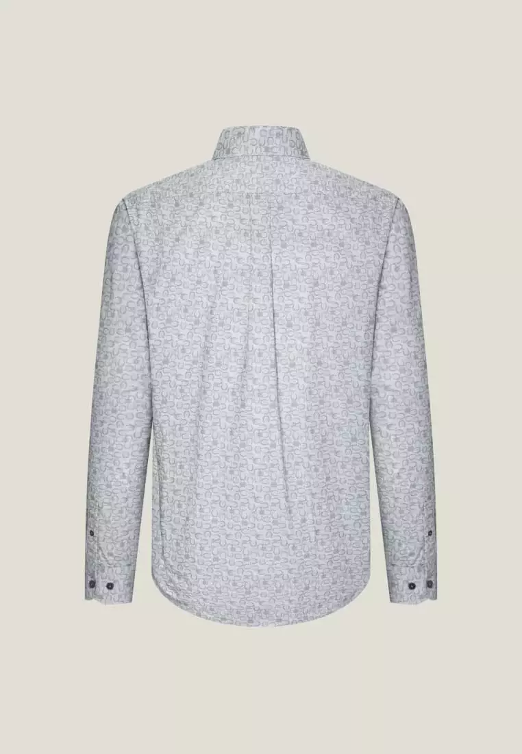 G2000 Wrinkle-Free Horseshoe Digital Print Comfort Fit Twill Casual Shirt