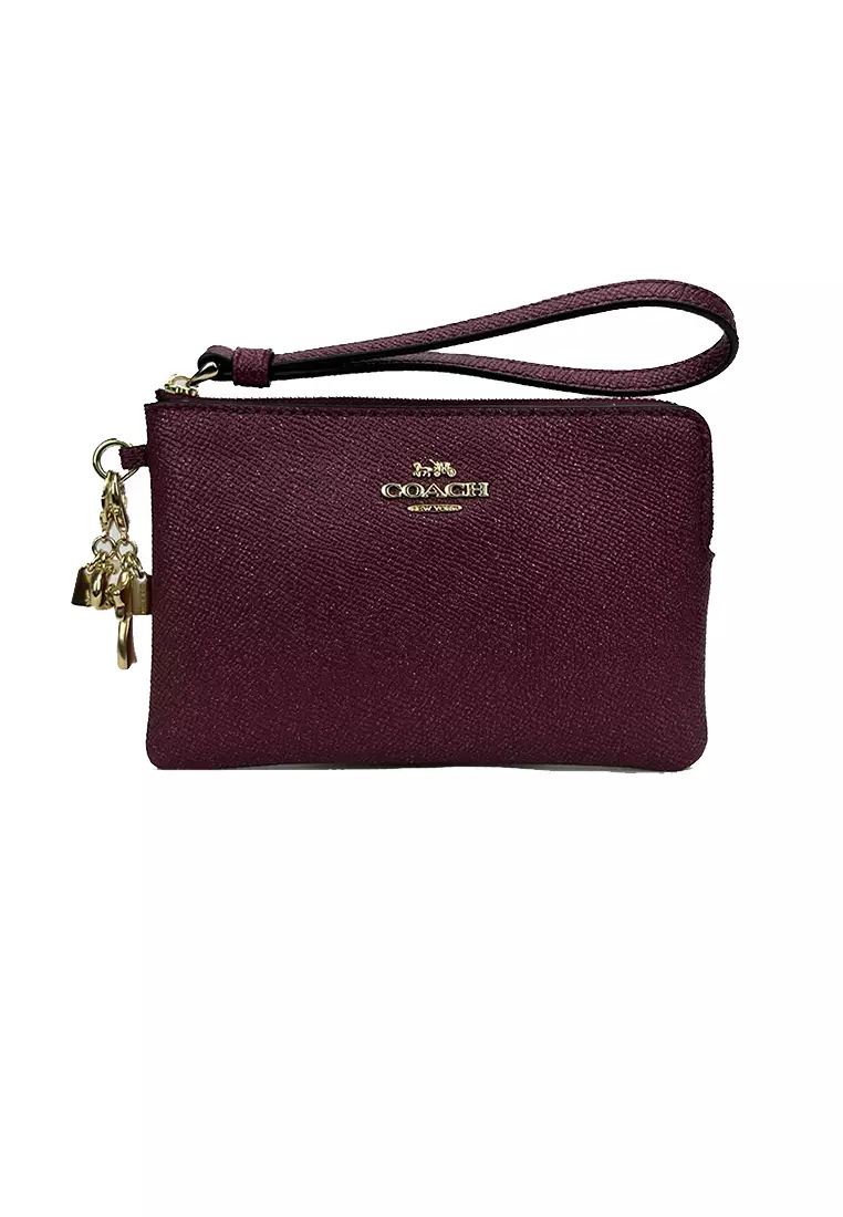 Buy Coach Boxed Mini Wallet On A Chain Black Cherry Cf469 2023 Online