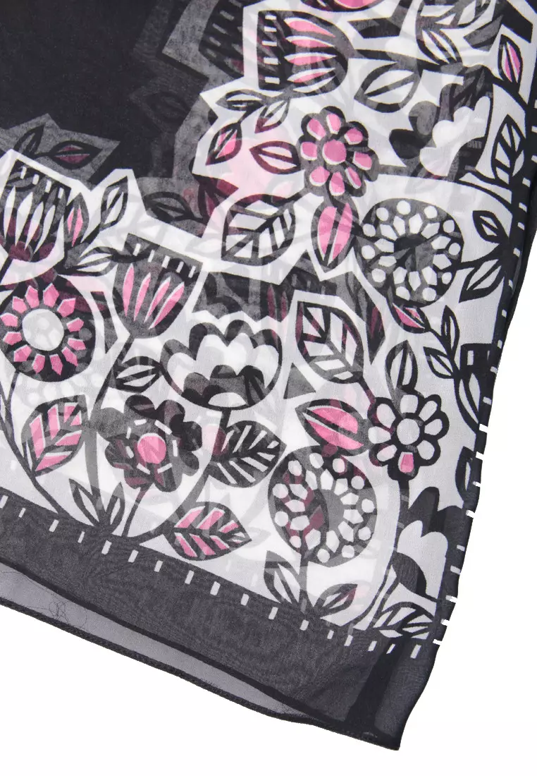 See Through Floral One Piece Dress K20052104