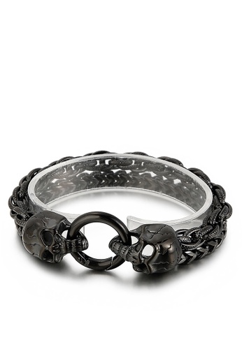 HAPPY FRIDAYS black Skull Titanium Steel Bracelet KL148099 64E13AC94B7A8FGS_1