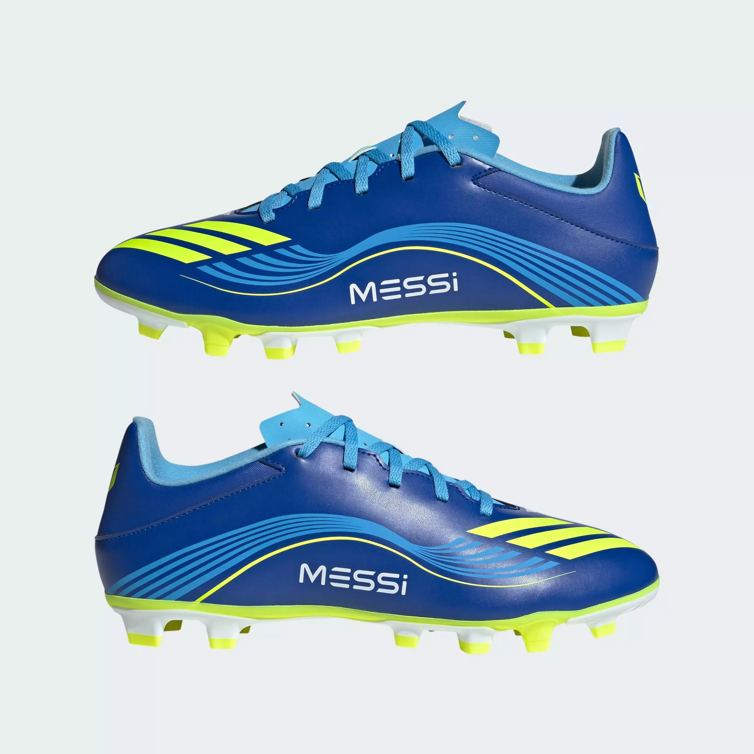 Football F50 Messi Club Firm/Multi-Ground Boots Unisex Blue JP7444