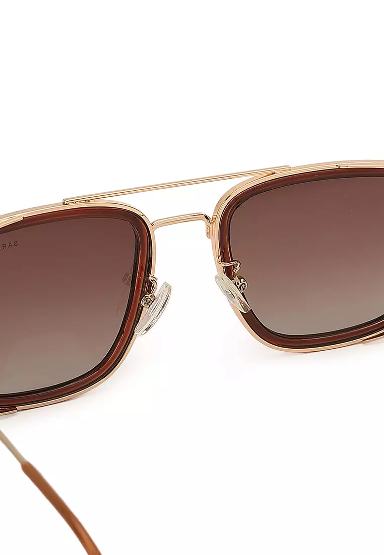 Unisex Polarized Square Sunglasses (Kacamata Hitam) - Cokelat