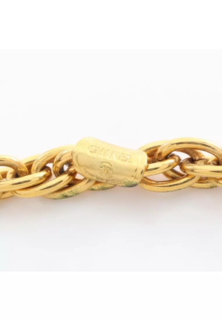 Pre-Loved Chanel mademoiselle necklace GP gold vintage