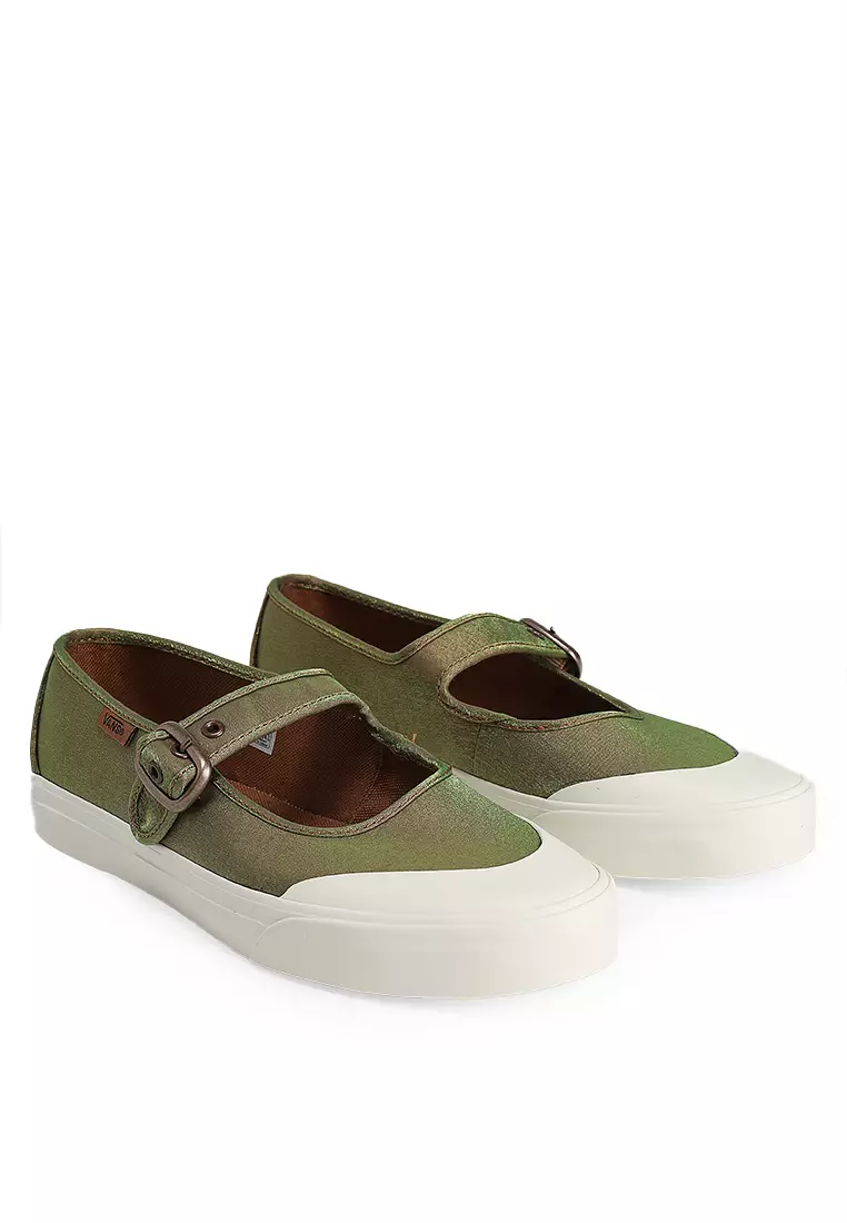 Mary Jane Satin Slip-Ons