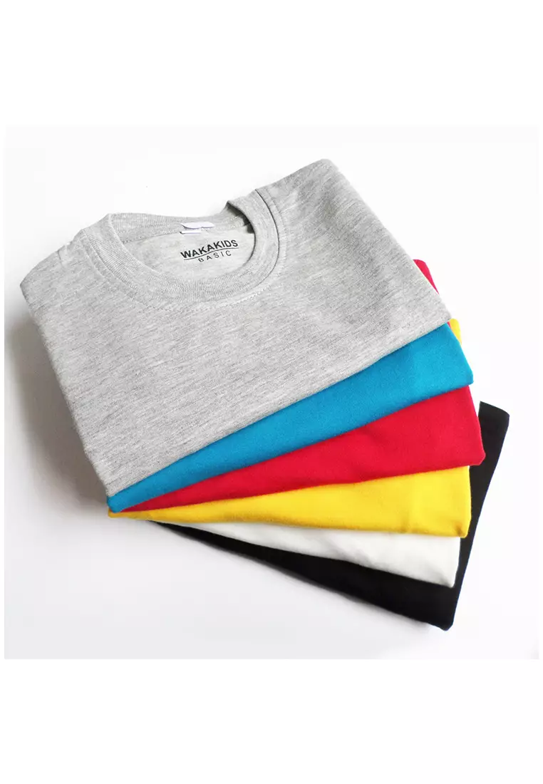 Wakakids Kaos Bayi Anak Unisex Baju Atasan Oblong Lengan Pendek Polos Bahan Premium Usia 1 Tahun Hingga 14 Tahun 3492 Waka Kids Vench Part 1