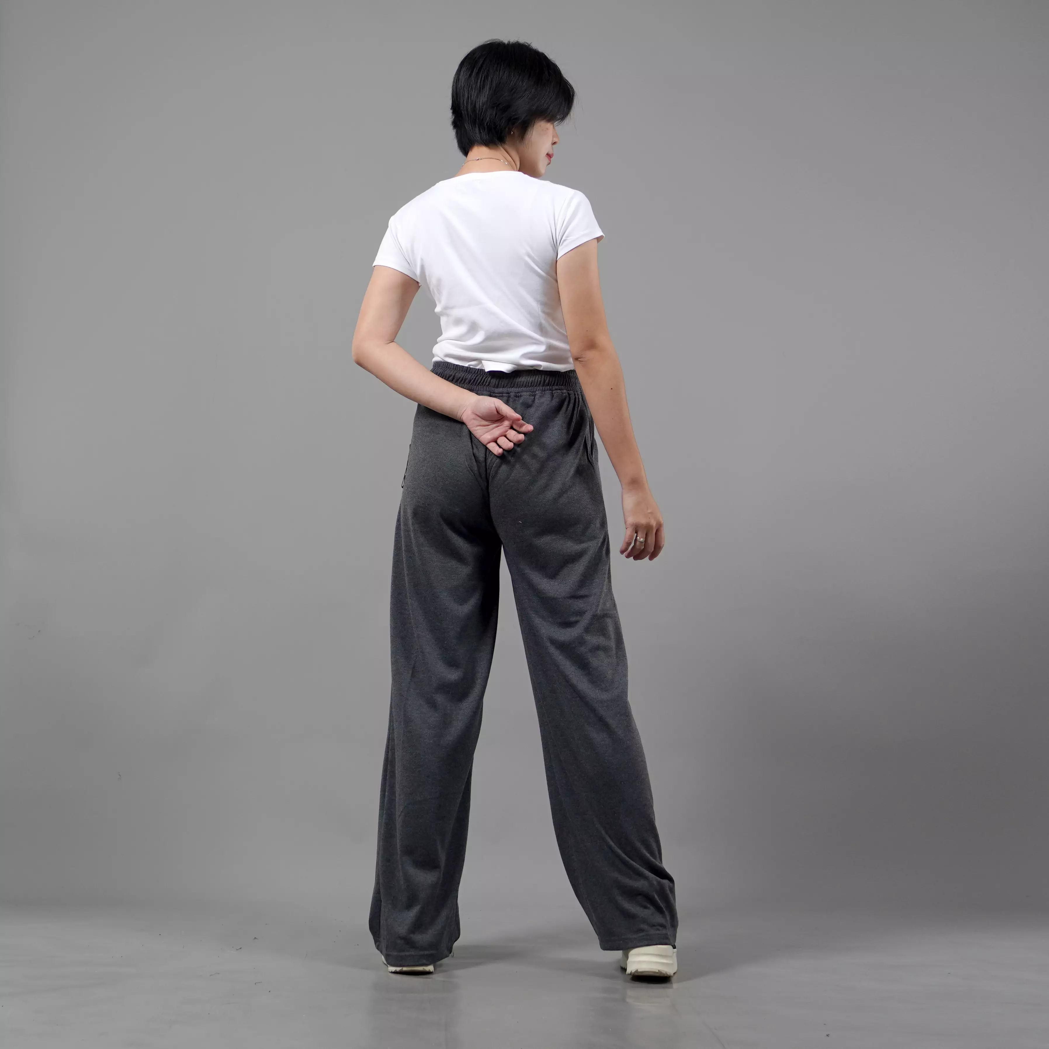  RIA Celana Panjang Loose Pants Wanita Celana Wanita - ABU TUA