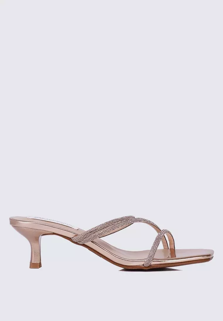 Discount on My Ballerine  shoes - SKU: My Ballerine Zizura Comfy Heels In Rose Gold