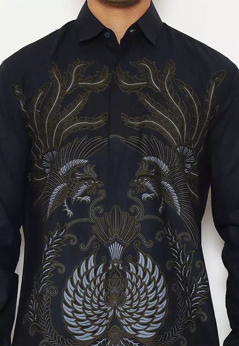 My Aksa Batik Pria Kemeja Panjang Furing Zaky Zuri