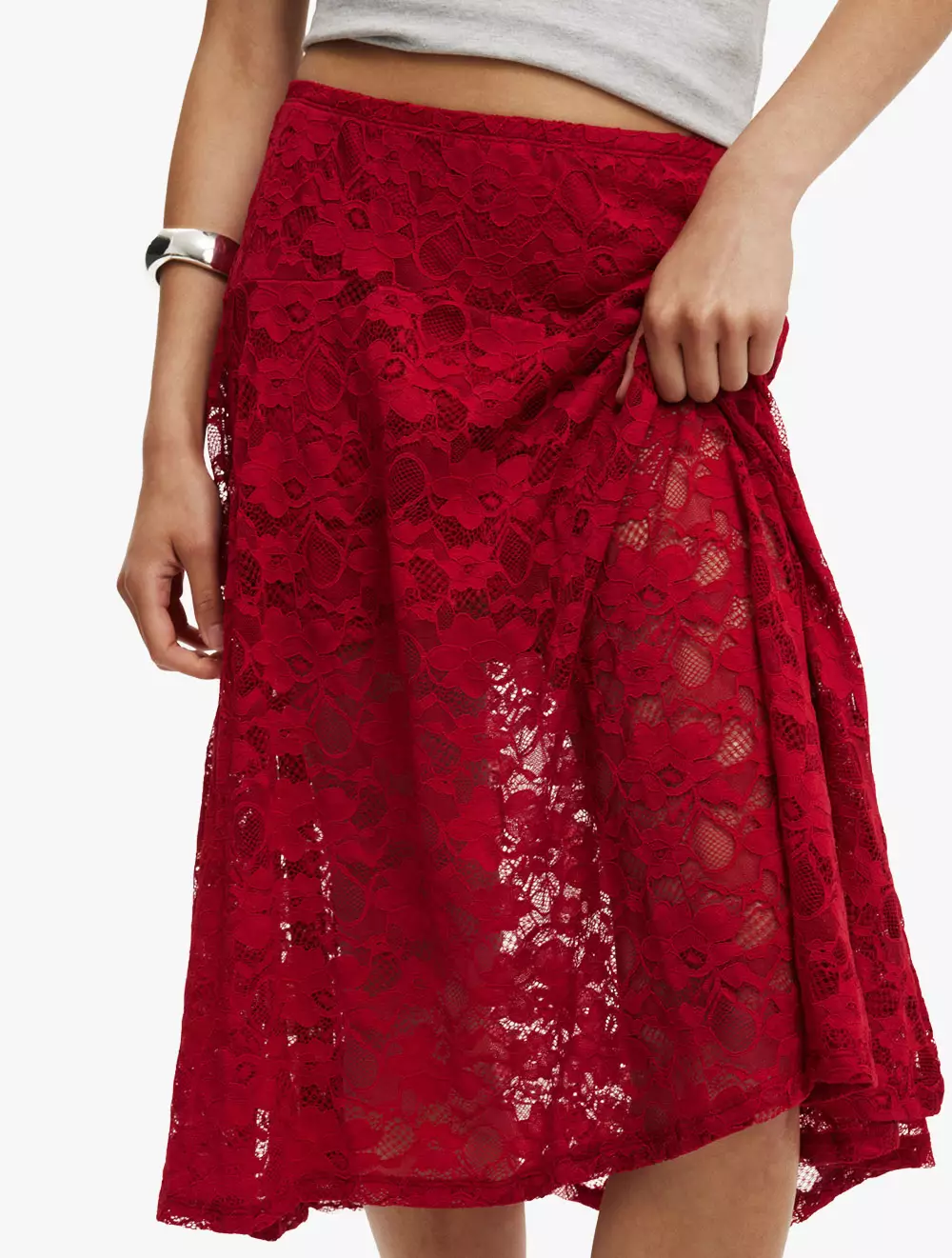 COTTON ON - BAWAHAN - ASHA LACE MIDI SKIRT