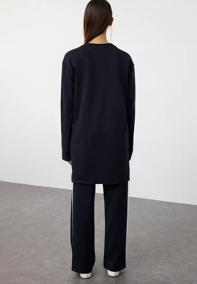 Contrast Panelled Tracksuit Set