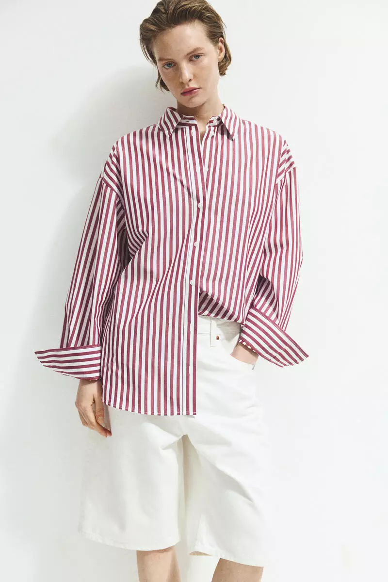 Oversized poplin shirt