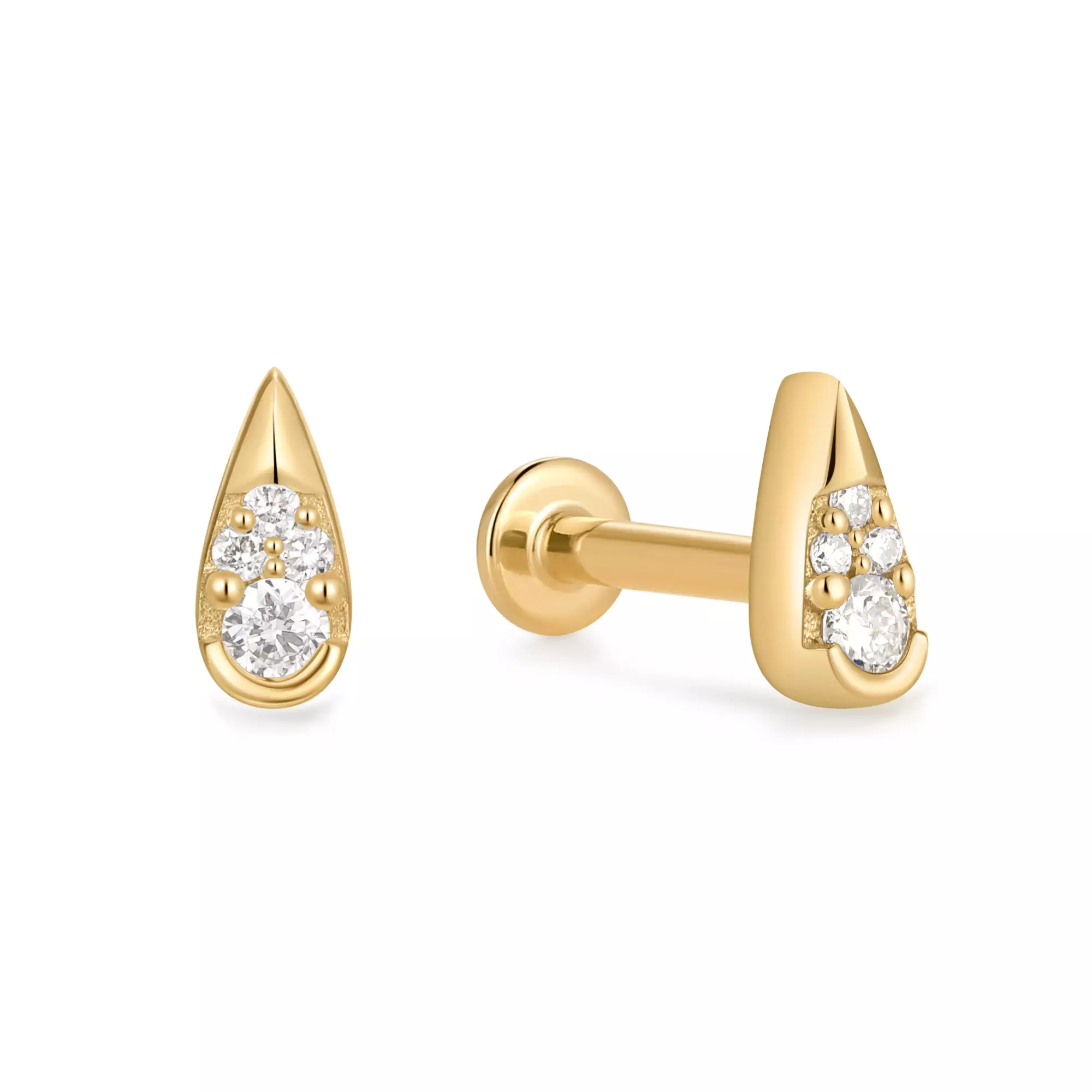ISAGO Teardrop Cluster Studs